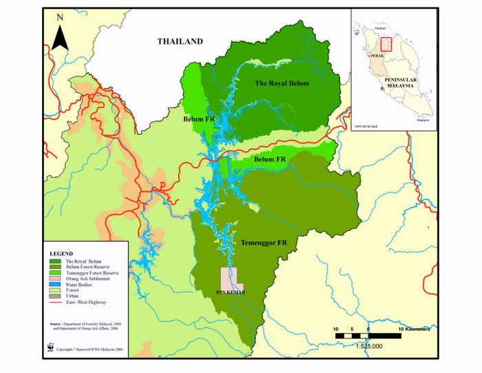 Belum Temenggor Forest Complex Map